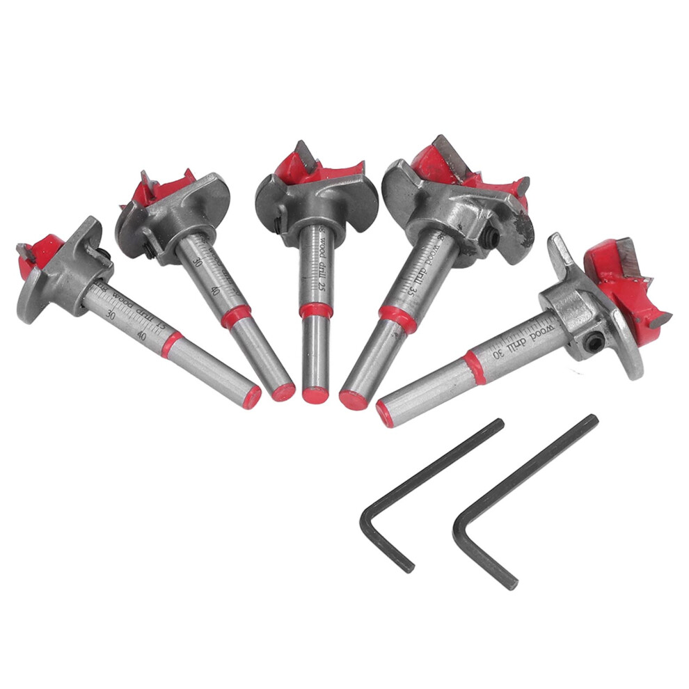 5Pcs Adjustable Tungsten Steel Forstner Drill Bit Set, 15Â35Mm 9441357780404