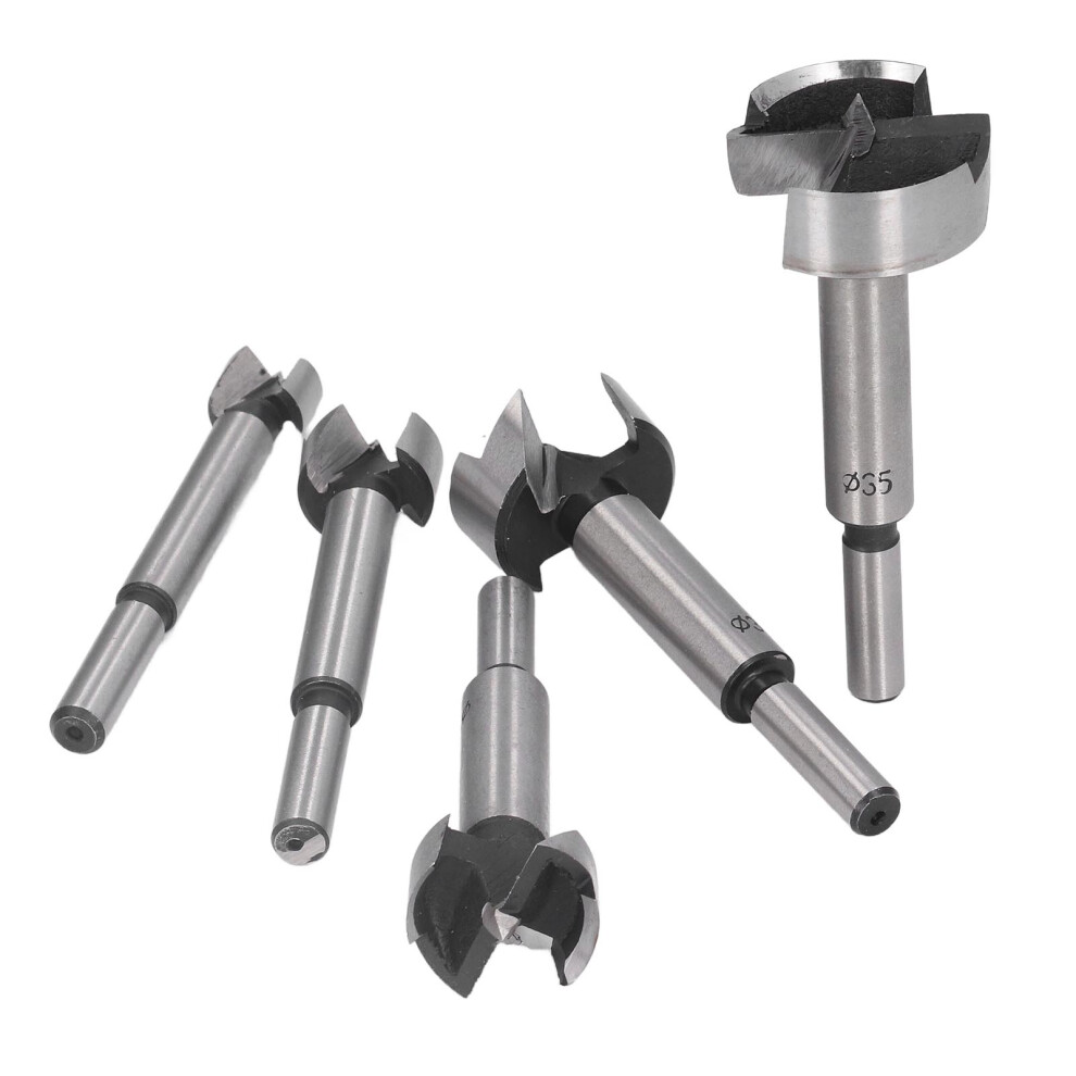 5-Piece Forstner Drill Bit Set 15Mm-35Mm Round Shank Hole Drilling Tools 3001357780413