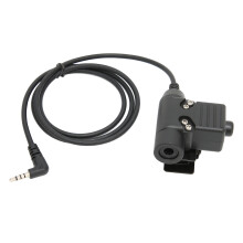 U94 PTT-Headset-Adapter für Xiaomi 1S/2S Funkgeräte, Schwarz