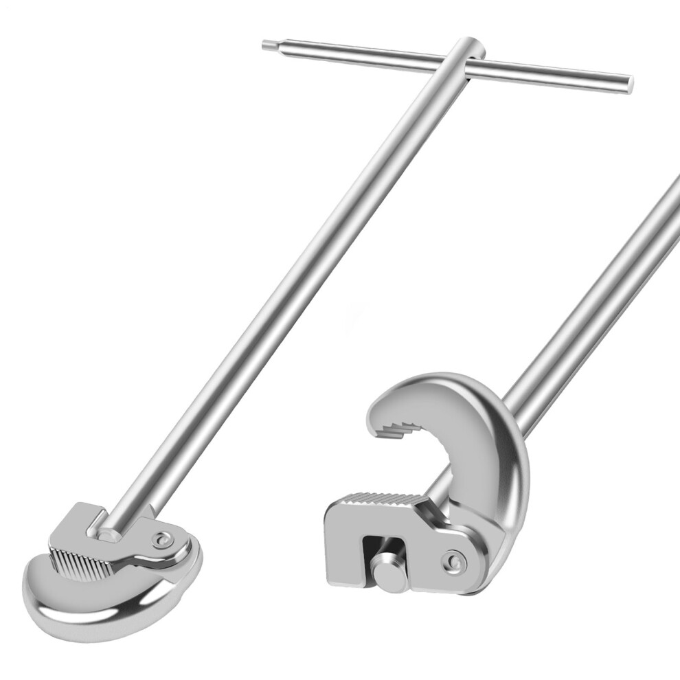Basin Wrench Adjustable Tap Spanner, Sink Wrench, Heavy-Duty Wrench, Disassembly Tool For Kitchen Bathroom Garden Silver 9339159977439