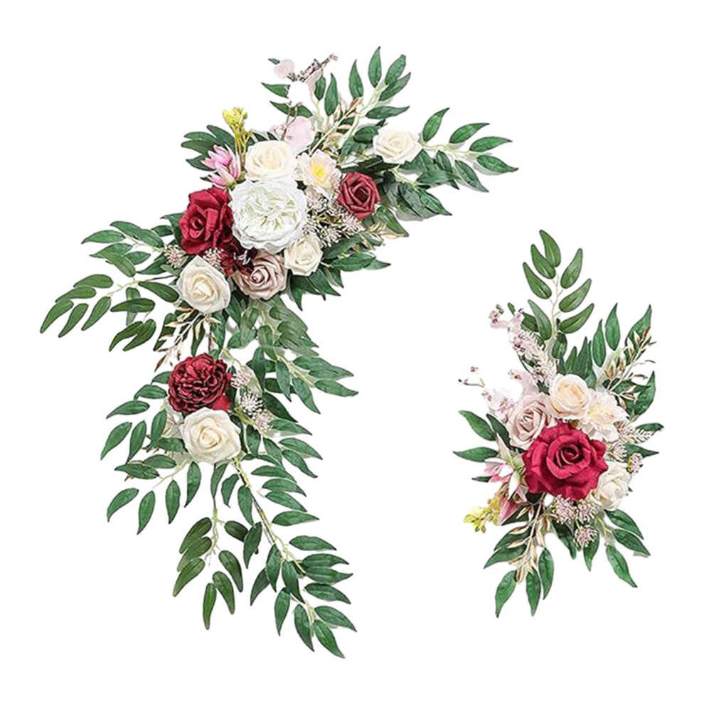 (Style D) 2pieces Unique Handcrafted Floral Swag Exquisite Rustic For Wedding-image-OPC-PMQDBXV-NEW