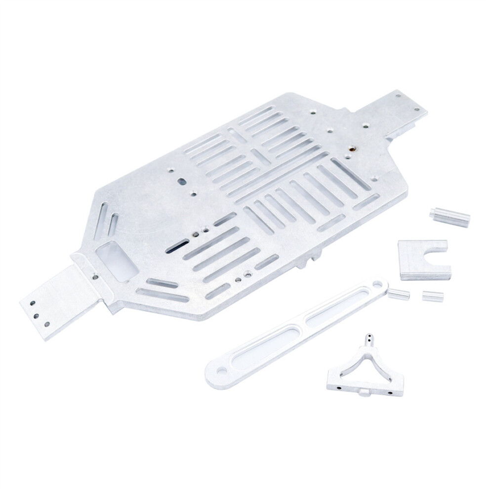 (Silver) RCGOFOLLOW Aluminum Alloy Disassemble Chassis For 1/16 Rc Chassis SG-image-OPC-PMQDDB8-NEW
