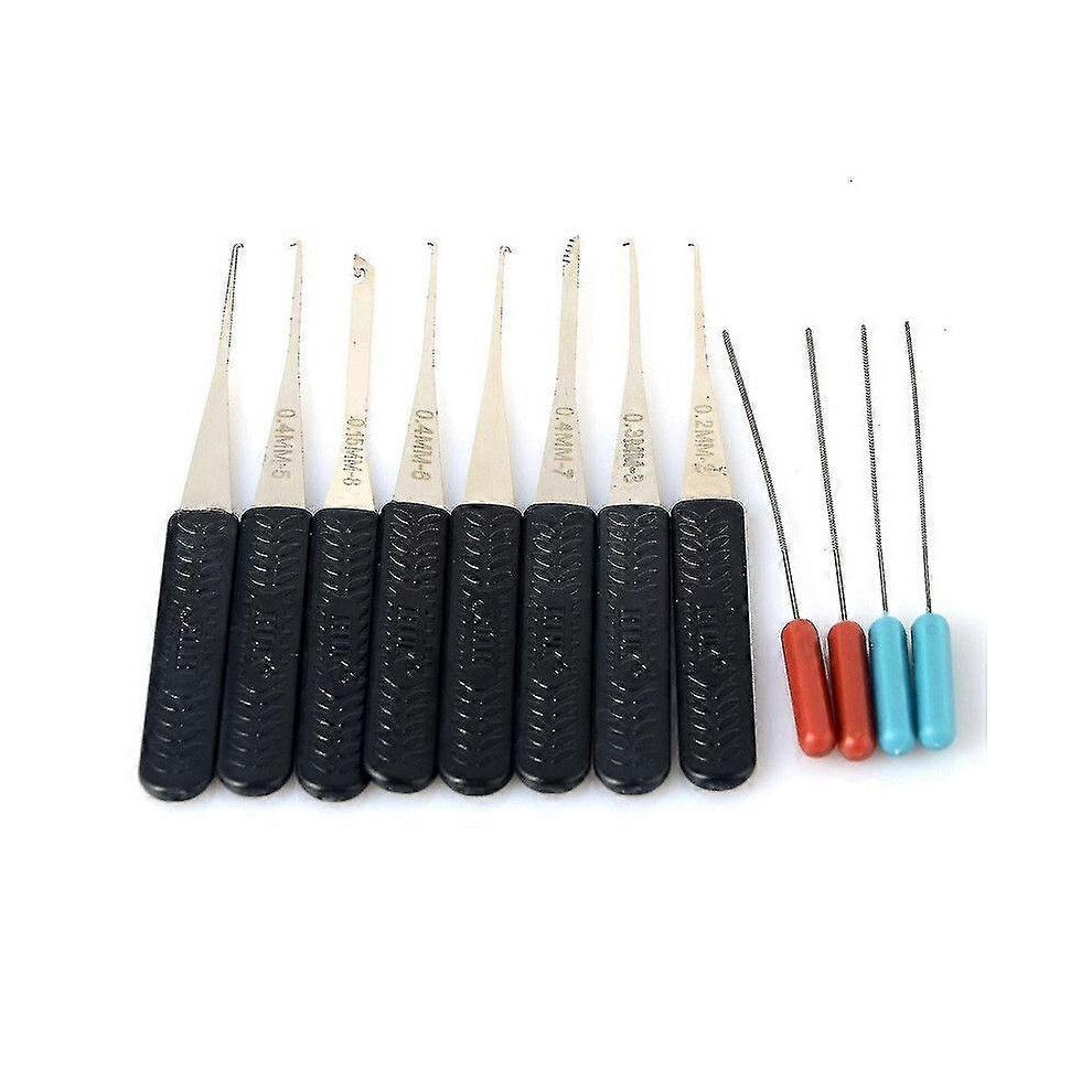 Kikidex (As Show, One Size) 12 Pcs Lock Broken Key Extractor Removal Hooks Needle Automatic Locksmith Tool Set Key Removal Extractor Tools Kits