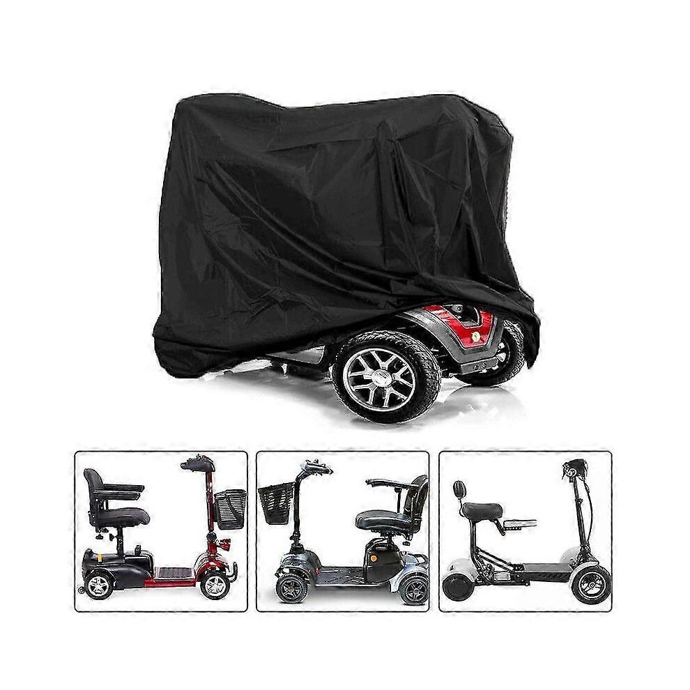 Kikidex (As show, 190x71x117cm) Mobility Scooter Cover, Waterproof Rain Cover for Wheelchair, 210D Oxford Vehicle Cover Protection for Mobility Scooter