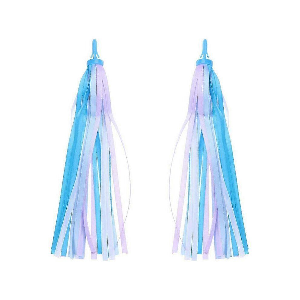 Kikidex (As Show, ) 2Pack Bicycle Handlebar Colorful Tassel Streamers Kids Scooter Bike Ribbon Green