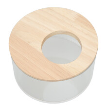 Small Round Acrylic Hamster Sand Bathtub for Bathing, Transparent