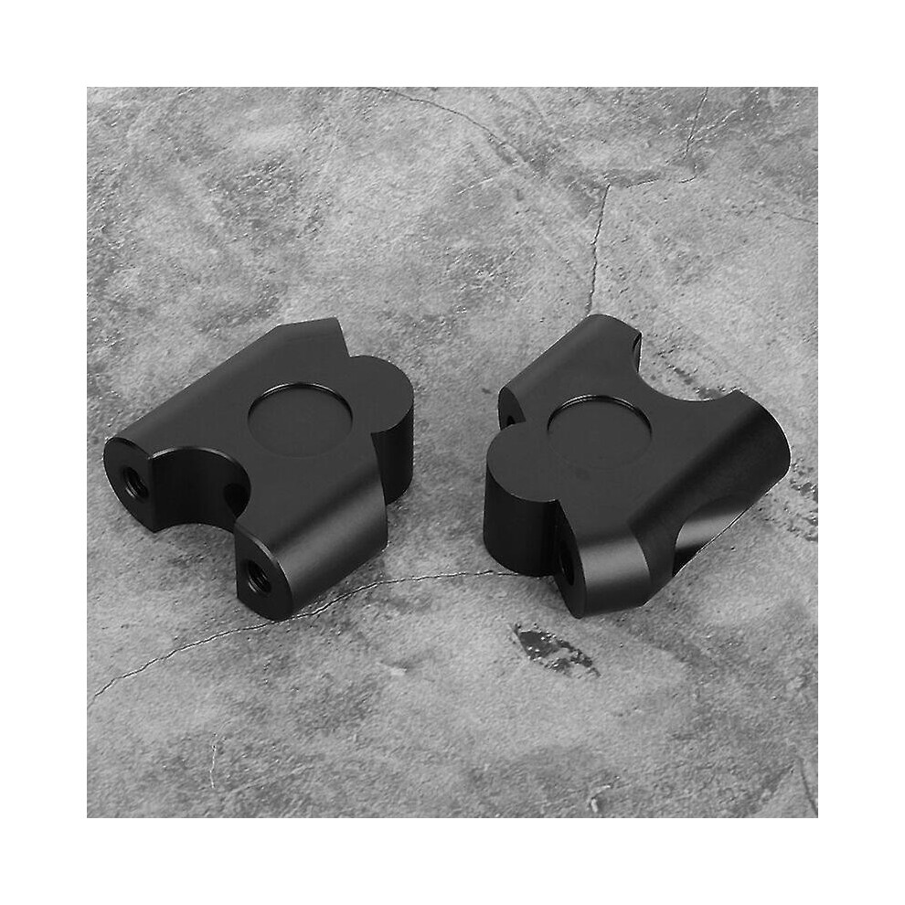 Kikidex (As Show, One Size) 22Mm Universal Motorcycle Handlebar Riser Handlebar Clamp Rear Move Adapter (Black)