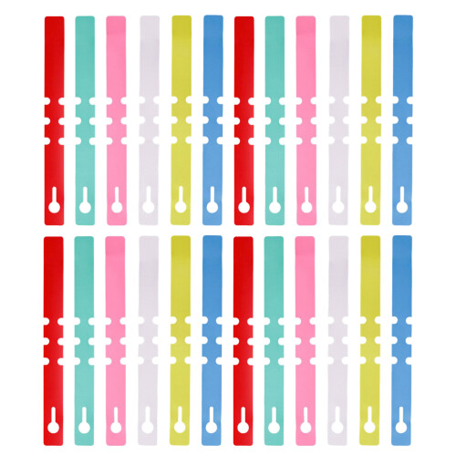 240 . Verstellbare Etiketten 6 Farben Kunststoff