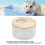 Small Round Acrylic Hamster Sand Bathtub for Bathing, Transparent 11