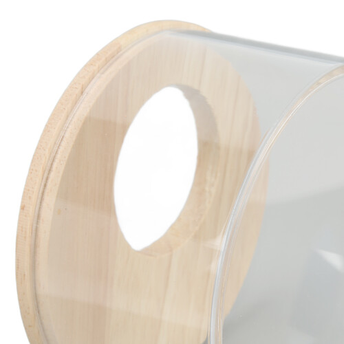Small Round Acrylic Hamster Sand Bathtub for Bathing, Transparent 2