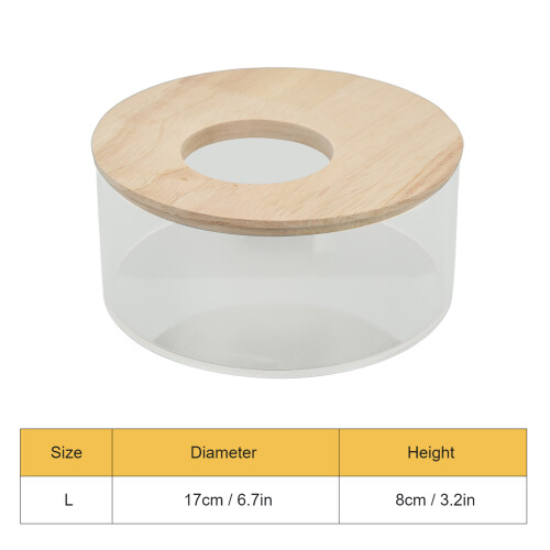 Hamster Sand Bath Box Small Round Acrylic Pet Sandpit Transparent Easy Clean 2