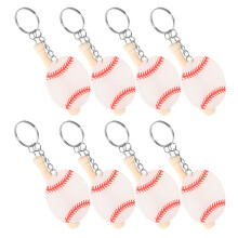 8- . Baseball-Schlüsselanhänger /Holz, unbedruckt