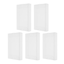 5-teilige kassettentband-box aus hochtransparentem pvc, staubschutz