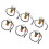 6 djembe hangertjes, afrikaanse percussieketting 1