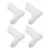 4 wit plastic voetmodel 11,5 cm voor en sieraden display 11