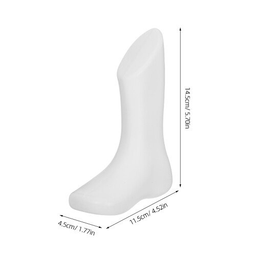 4 wit plastic voetmodel 11,5 cm voor en sieraden display 2