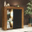 Creative Furniture Serene Sideboard 83cm - Dark Oak & Black Matt Doors + LED Lights 1