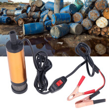 Mini pompa di trasferimento olio elettrica da 12 V con filtro da 38 mm per uso con diesel e acqua