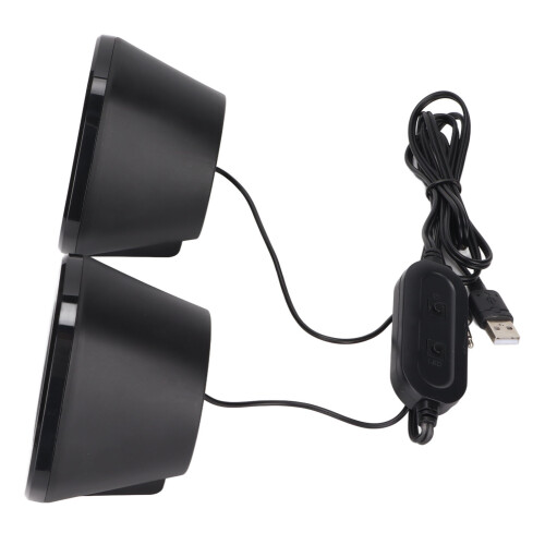 Haut-parleur USB de bureau 3 W 2.0CH Mini LED noir PS4 2