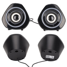Altoparlanti da tavolo alimentati tramite USB 3W stereo neri