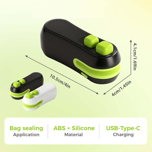 USB-Beutelverschließer und -öffner, Handwerkzeug mit-Schwarz 2