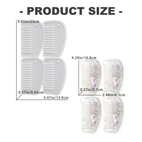 Moule en silicone à peigne perforé pour les artisans, modèle 2