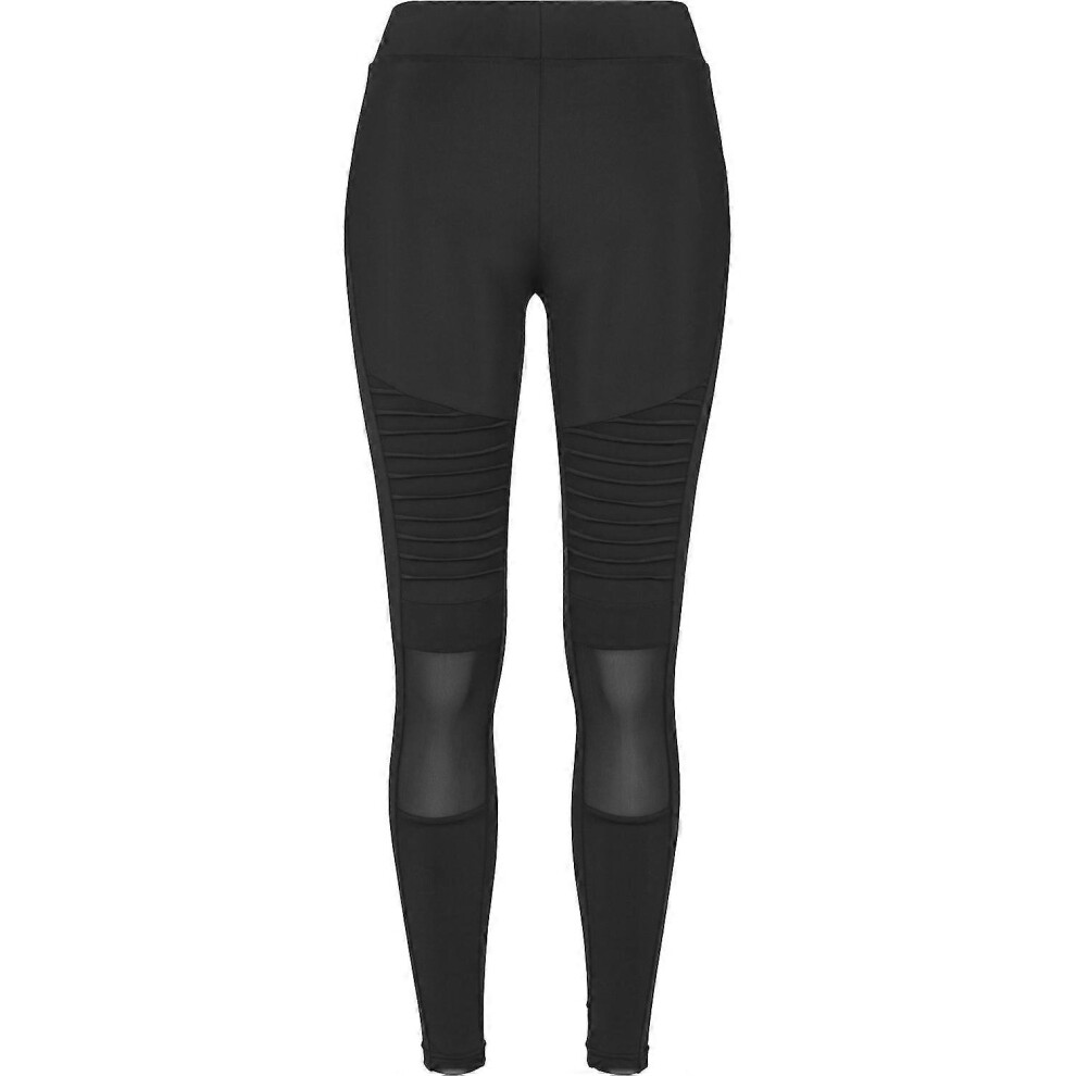 Kikidex (As Show, S) Ladies - Tech Mesh Biker Fitness Leggings