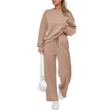 Tweedelige herfstsweater voor dames en een-amber M