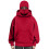 Unisex dames pullover met capuchon en dubbele capuchon,-Rood XXL 1