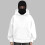Unisex dames pullover met capuchon en dubbele capuchon,-Rood XXL 4