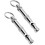 (As show, One size) Professional Ultrasonic High Frequency Dog Whistle (2 Pack) Silver 1