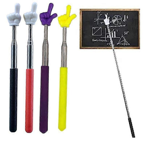 (As show, Yellow) Finger Pointer Stick Professional Telescopic Teachers Pointer Long-lasting Handheld Pointer Stick fo 2