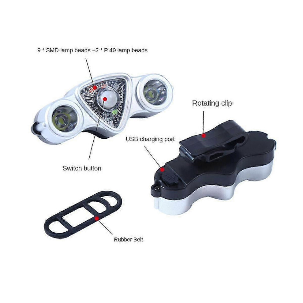 Kikidex (As Show, One Size) Bike Turn Signals Usb Rechargeable Waterproof Led Signal Lamps For Outdoor Bicycle Rear Light