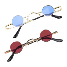2Stk Punk Vintage Sonnenbrille Metall Glas Für Festival Und Alltag