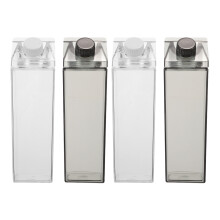 4St Kunststoff Milchkarton 500Ml Quadratische Flasche Für Unterwegs