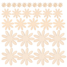 350Stk Holzblumen Bastelset Beige Unfertige Holzblüten Zum Bemalen