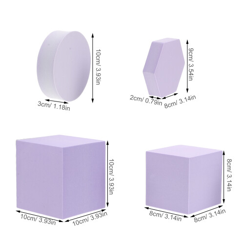 4Pièces Décorations Mousse Pour Art Accessoires Photo 1