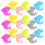 24 Pièces Marqueurs Verre Silicone Forme Requin Idéal Soirée 11
