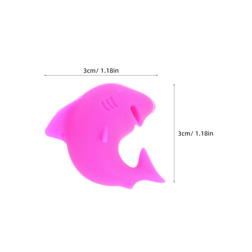 24 Pièces Marqueurs Verre Silicone Forme Requin Idéal Soirée 2