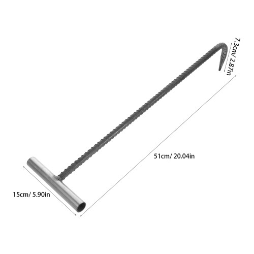 Outil de pour couvercle d'égout, 50 cm, noir 1