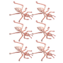 6Pcs Crystal Ball Display Stands With Rose Gold Metal Base