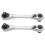 2Pcs Ratchet Wrench 72-Tooth Quick Release Carbon Steel Socket Handle 1