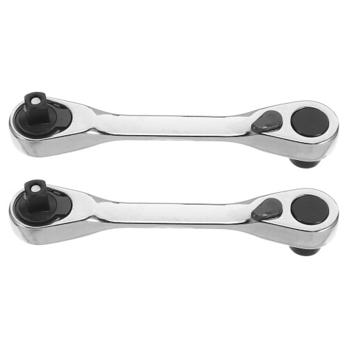 2Pcs Ratchet Wrench 72-Tooth Quick Release Carbon Steel Socket Handle