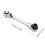 2Pcs Ratchet Wrench 72-Tooth Quick Release Carbon Steel Socket Handle 2