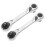 2Pcs Ratchet Wrench 72-Tooth Quick Release Carbon Steel Socket Handle 9