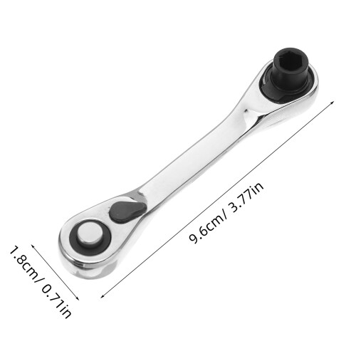 2Pcs Ratchet Wrench 72-Tooth Quick Release Carbon Steel Socket Handle 2