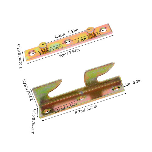 Bed Replacement Parts Iron Golden 4 Sets 2
