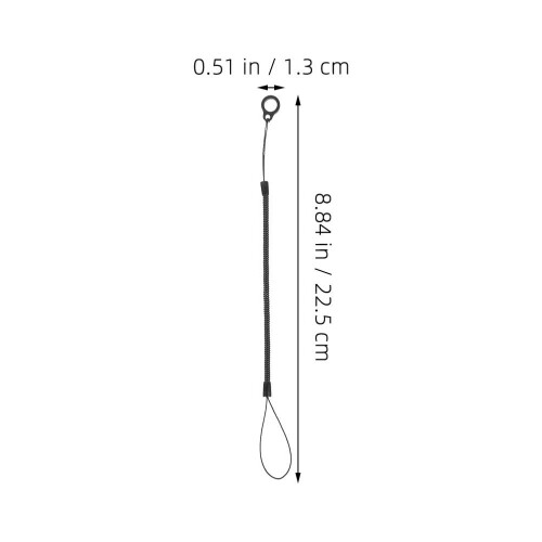 6Pcs Cordão Anti- Preto Para Stylus Com Ressorte 1