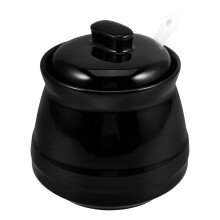 Ceramic Sugar Bowl With Spoon 350ml Lidded Storage Jar For Kitchen