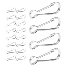 20 Pcs Flag Pole Replacement Parts Flagpole Clips For Silver